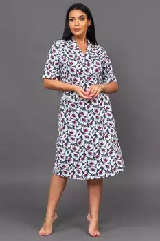 Халат трикотажный Райли (цветы)