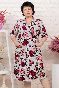 Халат трикотажный Райли (розы)