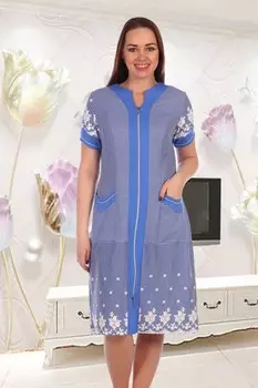 Халат трикотажный Рэйн (голубой)