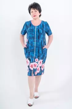 Халат трикотажный Ракель (абстракция)