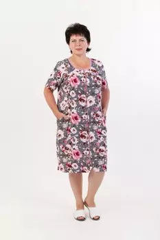 Халат трикотажный Ракель (серый)