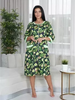 Халат трикотажный Рамиза (зеленый)