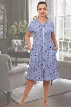 Халат трикотажный Раяс (цветы)