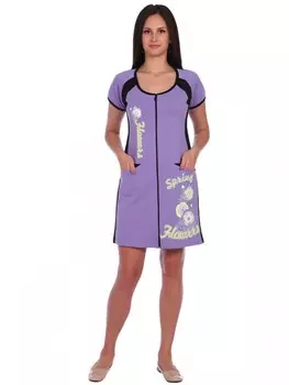 Халат трикотажный Ренита (сиреневый) рр