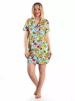 Халат трикотажный Ричи (бирюзовый)