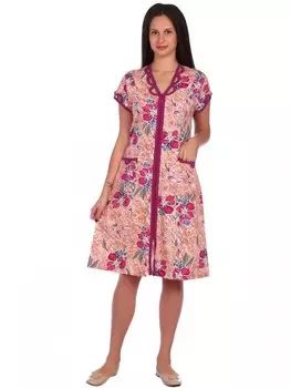 Халат трикотажный Робби (брусничный) рр