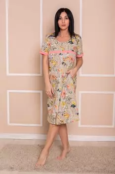 Халат трикотажный Розана (бежевый)