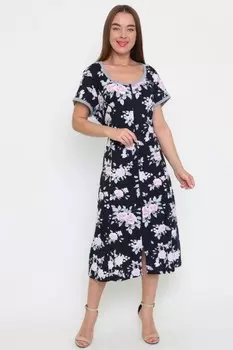 Халат трикотажный Розанна (черный)