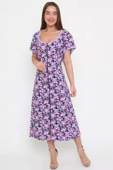 Халат трикотажный Розанна (сиреневый)