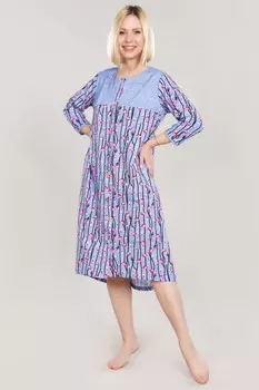 Халат трикотажный Розмари (голубой) рр