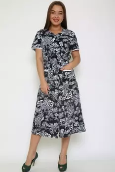 Халат трикотажный Рубина (черный) рр