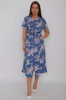 Халат трикотажный Рубина (синий) рр