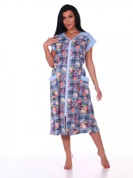 Халат трикотажный Саирата (голубой)