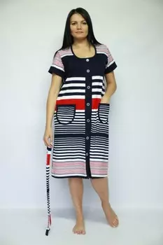 Халат трикотажный Сандра (полосы) рр