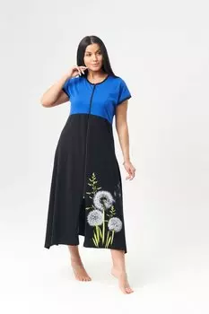 Халат трикотажный Саяна (синий)