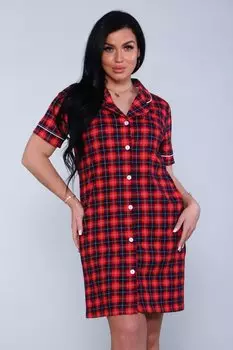 Халат трикотажный Шаннон (красный)