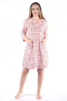Халат трикотажный Синобия (розовый)