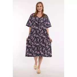 Халат трикотажный Стеша (темно-синий)