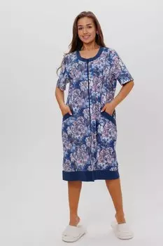 Халат трикотажный Суфия (индиго)