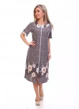 Халат трикотажный Траин (коричневый)