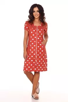 Халат трикотажный Ульяна (терракотовый)