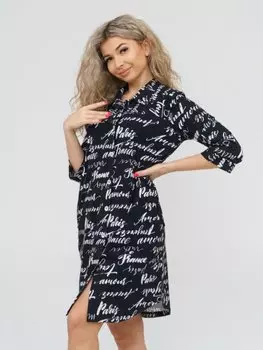 Халат трикотажный Вэнди (черный)