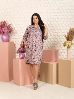 Халат трикотажный Вэнди (сиреневый)