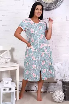 Халат трикотажный Ванесса (розовый)