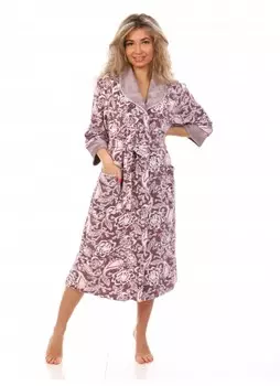 Халат трикотажный Василка (цветы)