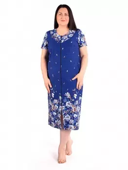 Халат трикотажный Венера (синий)