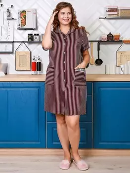 Халат трикотажный Версавия (бордовый)