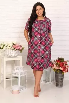 Халат трикотажный Веста (брусничный)