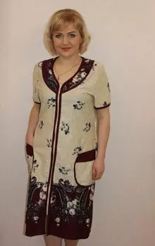 Халат трикотажный Влада (бежевый)