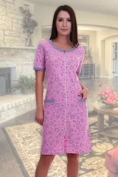 Халат трикотажный Восторг (розовый) рр