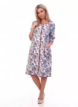 Халат трикотажный Ксимена (бордовый)