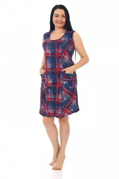 Халат трикотажный Жаклин (синий)