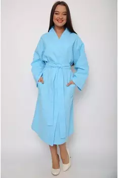 Халат вафельный Нева (голубой) рр