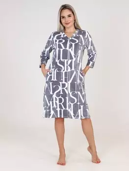 Халат велюровый Агота (серый)