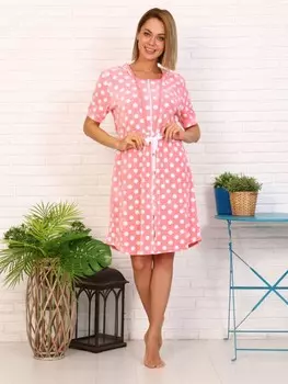 Халат велюровый Ализон (розовый)