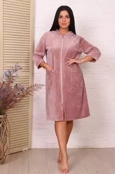 Халат велюровый Атэна (бежевый)