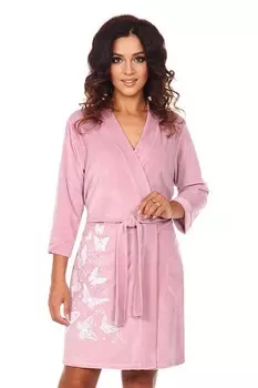 Халат велюровый Барселина (розовый)
