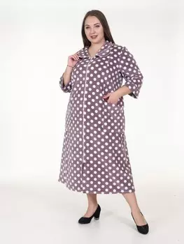 Халат велюровый Бель (коричневый)