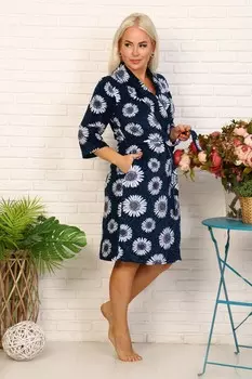 Халат велюровый Брунилда (бирюзовый)