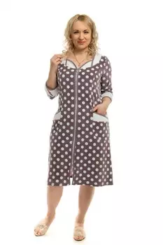 Халат велюровый Дайзи (кофейный) рр