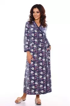 Халат велюровый Даная (индиго)