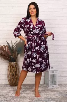 Халат велюровый Доркас (фиолетовый)