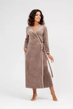 Халат велюровый Дороти (кофейный)
