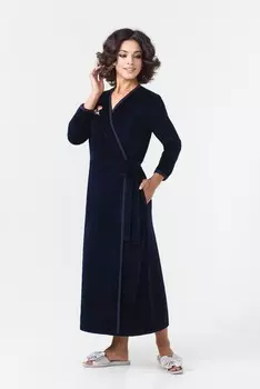 Халат велюровый Дороти (синий)