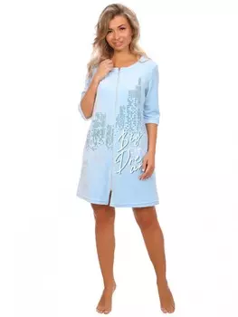 Халат велюровый Дримс (голубой) рр