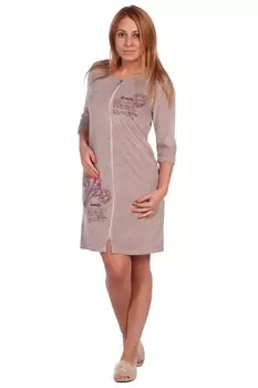 Халат велюровый Джулиана (кофейный) рр